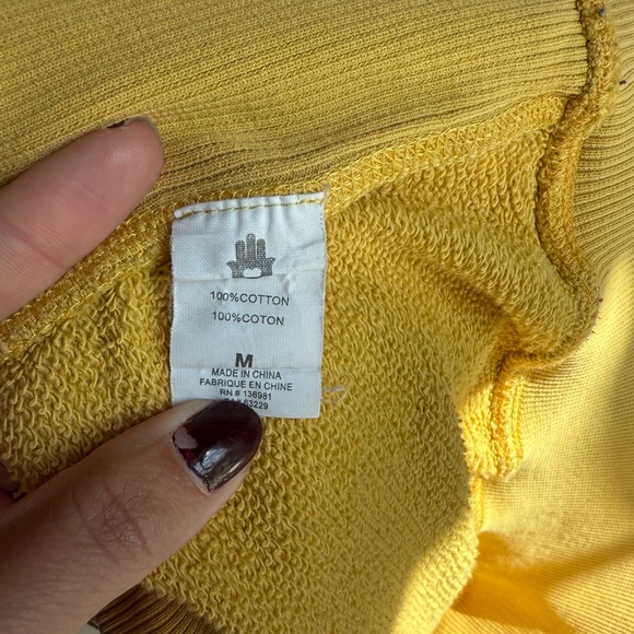 Spiritual Gangster Women Yellow Hoodie with Embroidered Text on Back Size M - Picture 2 of 7